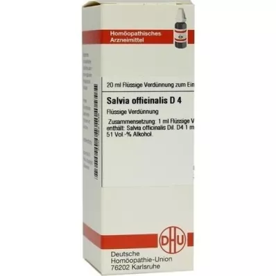 SALVIA OFFICINALIS Diluizione D 4, 20 ml