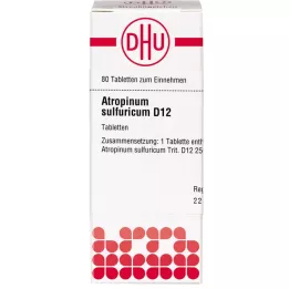 ATROPINUM SULFURICUM D 12 compresse, 80 pz