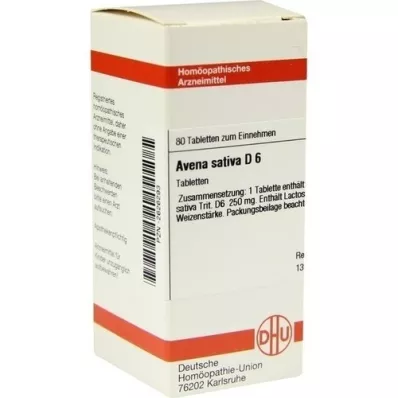 AVENA SATIVA D 6 compresse, 80 pz