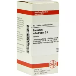 BISMUTUM SUBNITRICUM D 6 compresse, 80 pz