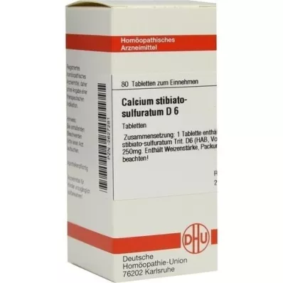 CALCIUM STIBIATO sulphuratum D 6 compresse, 80 pz