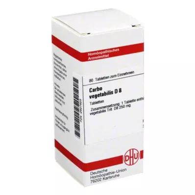 CARBO VEGETABILIS D 8 compresse, 80 pz