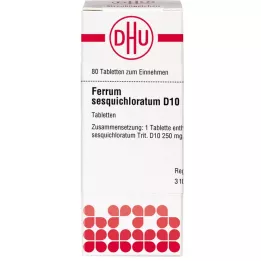 FERRUM SESQUICHLORATUM D 10 compresse, 80 pz