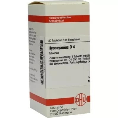 HYOSCYAMUS D 4 compresse, 80 pz