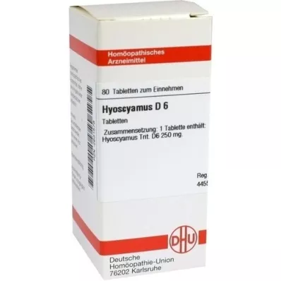 HYOSCYAMUS D 6 compresse, 80 pz