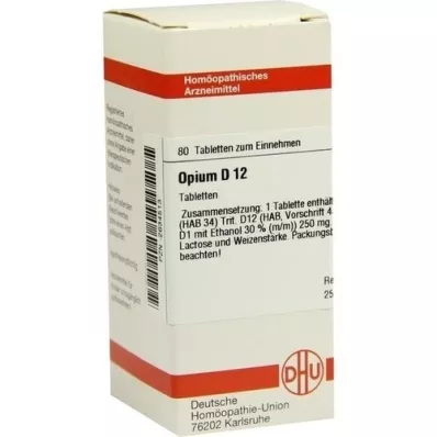 OPIUM D 12 compresse, 80 pz