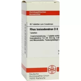 RHUS TOXICODENDRON D 8 compresse, 80 pz