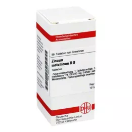 ZINCUM METALLICUM D 8 compresse, 80 pz