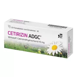 CETIRIZIN ADGC Compresse rivestite con film, 20 pezzi