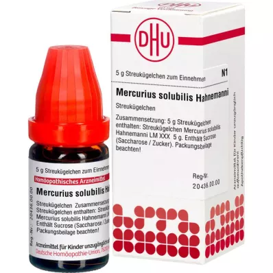 MERCURIUS SOLUBILIS Hahnemanni LM XXX Globuli, 5 g