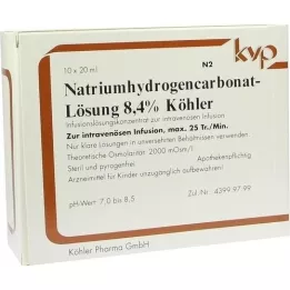 NATRIUMHYDROGENCARBONAT-Soluzione 8,4% Köhler, 10X20 ml