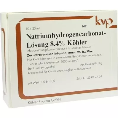 NATRIUMHYDROGENCARBONAT-Soluzione 8,4% Köhler, 10X20 ml