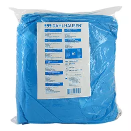 BESUCHERKITTEL con polsino in maglia da legare 120x144 cm blu, 10 pz