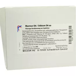 MARMOR D 6/Stibium D 6 aa Fiale, 5X10 ml
