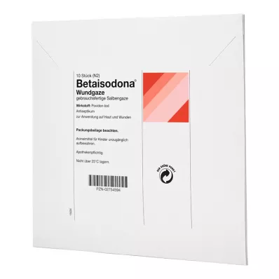 BETAISODONA Garza per ferite 10x10 cm, 10 pz