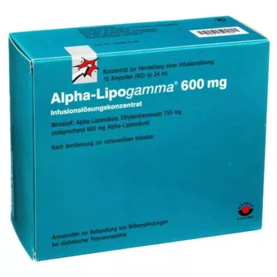 ALPHA-LIPOGAMMA 600 mg di soluzione per infusione concentrata, 10X24 ml ALPHA-LIPOGAMMA 600 mg di soluzione per infusione concentrata, 10X24 ml