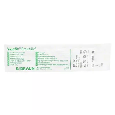 VASOFIX Tubo marrone 18 G 45 mm verde, 1 pz