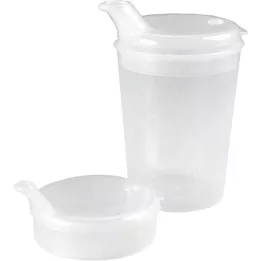 EINNEHMEBECHER senza manico con coperchio 4 mm lattiginoso, 1 pz
