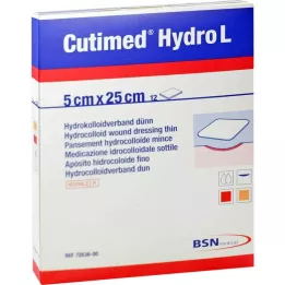 CUTIMED Idro L Medicazione idrocolloide sottile 5x25 cm, 12 pz