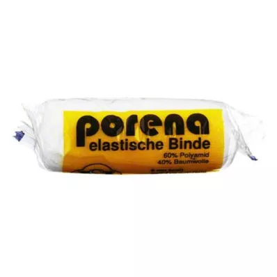 PORENA Benda di garza elastica da 8 cm bianca con confezione, 1 pz