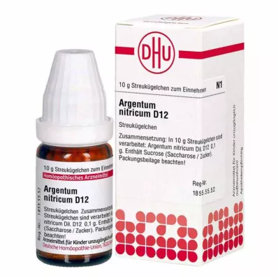 ARGENTUM NITRICUM D 12 globuli, 10 g