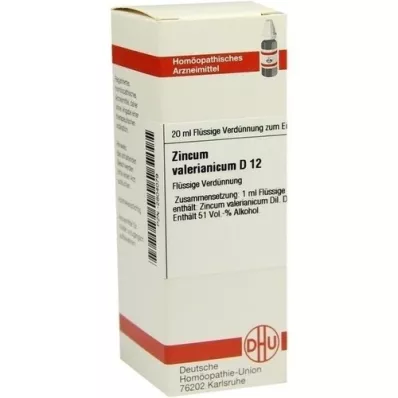 ZINCUM VALERIANICUM D 12 Diluizione, 20 ml