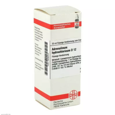 ADRENALINUM HYDROCHLORICUM D 12 Diluizione, 20 ml
