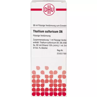 THALLIUM SULFURICUM D 6 Diluizione, 50 ml