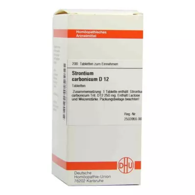 STRONTIUM CARBONICUM D 12 compresse, 200 pz STRONTIUM CARBONICUM D 12 compresse, 200 pz