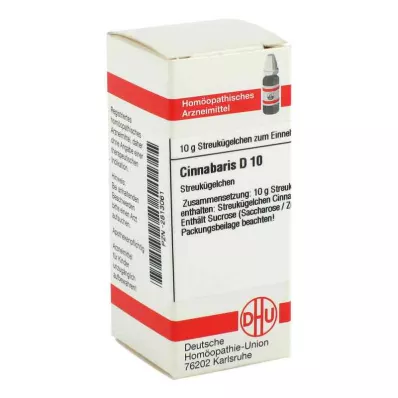CINNABARIS D 10 globuli, 10 g