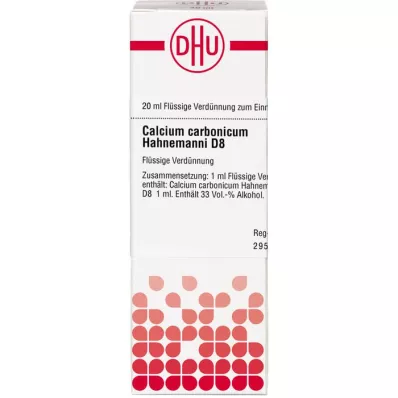 CALCIUM CARBONICUM Hahnemanni D 8 Diluizione, 20 ml
