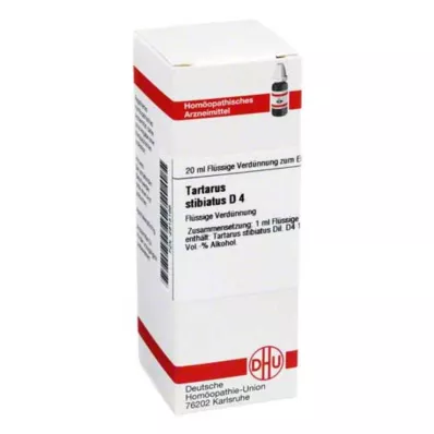 TARTARUS STIBIATUS Diluizione D 4, 20 ml
