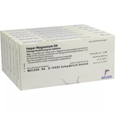 HEPAR MAGNESIUM D 4 fiale, 48X1 ml