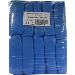 ÜBERSCHUHE Plastica monouso blu, 100 pz