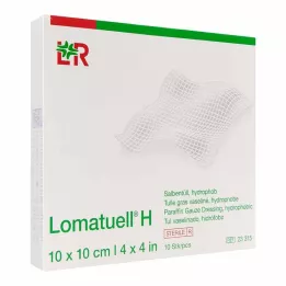 LOMATUELL H Tulle per pomata 10x10 cm sterile, 10 pz