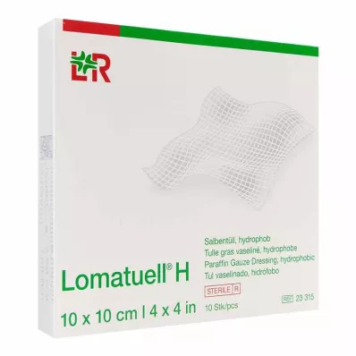 LOMATUELL H Tulle per pomata 10x10 cm sterile, 10 pz