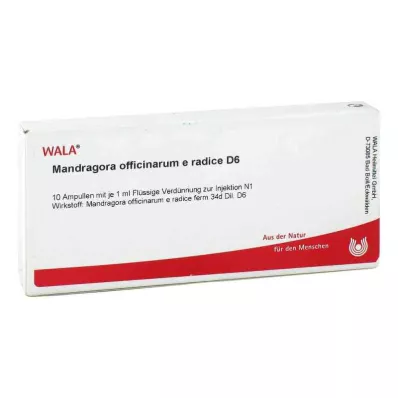 MANDRAGORA OFFICINARIUM e radice D 6 Fiale, 10X1 ml MANDRAGORA OFFICINARIUM e radice D 6 Fiale, 10X1 ml