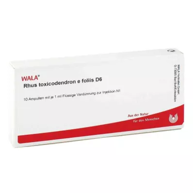 RHUS TOXICODENDRON E foliis D 6 Fiale, 10X1 ml RHUS TOXICODENDRON E foliis D 6 Fiale, 10X1 ml