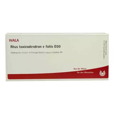 RHUS TOXICODENDRON E foliis D 30 fiale, 10X1 ml