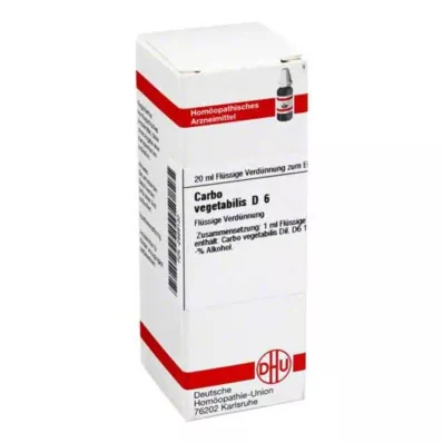 CARBO VEGETABILIS D 6 Diluizione, 20 ml