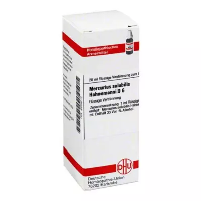 MERCURIUS SOLUBILIS Hahnemanni D 6 Diluizione, 20 ml