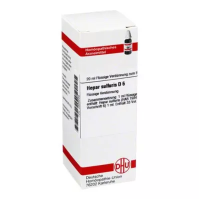 HEPAR SULFURIS D 6 Diluizione, 20 ml