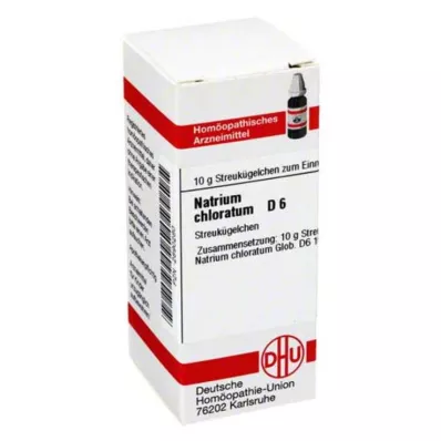 NATRIUM CHLORATUM D 6 globuli, 10 g