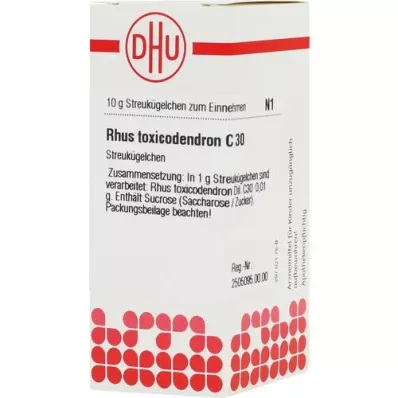 RHUS TOXICODENDRON C 30 globuli, 10 g