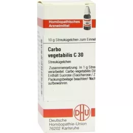 CARBO VEGETABILIS C 30 globuli, 10 g