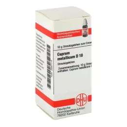 CUPRUM METALLICUM D 10 globuli, 10 g