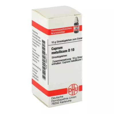 CUPRUM METALLICUM D 10 globuli, 10 g