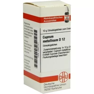 CUPRUM METALLICUM D 12 globuli, 10 g