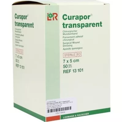 CURAPOR Medicazione sterile trasparente 5x7 cm, 50 pz