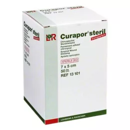 CURAPOR Medicazione sterile trasparente 5x7 cm, 50 pz